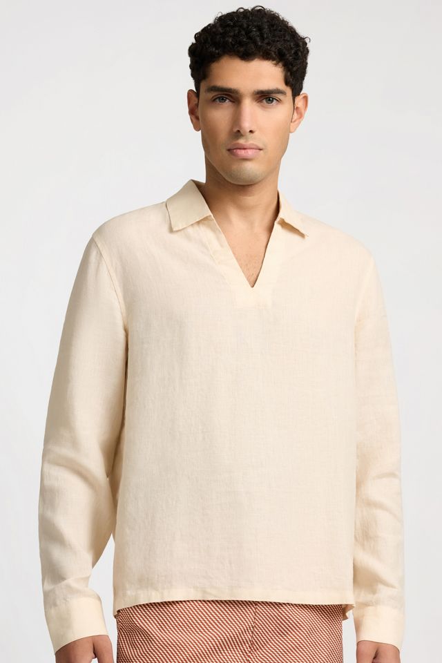 Onia Linen Long Sleeve Popover Shirt | Urban Outfitters