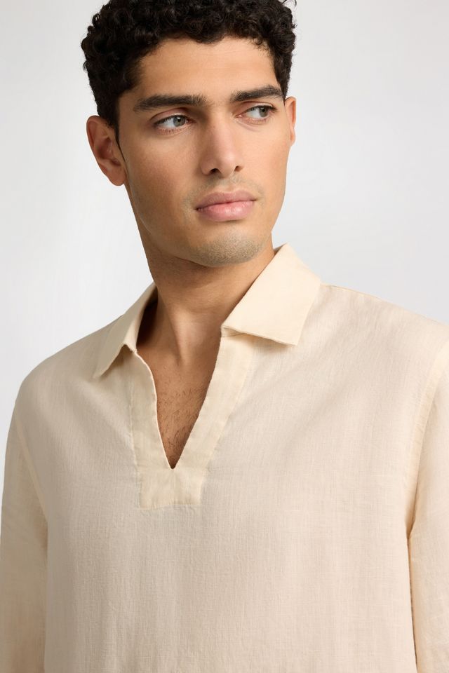 Onia Linen Long Sleeve Popover Shirt #2