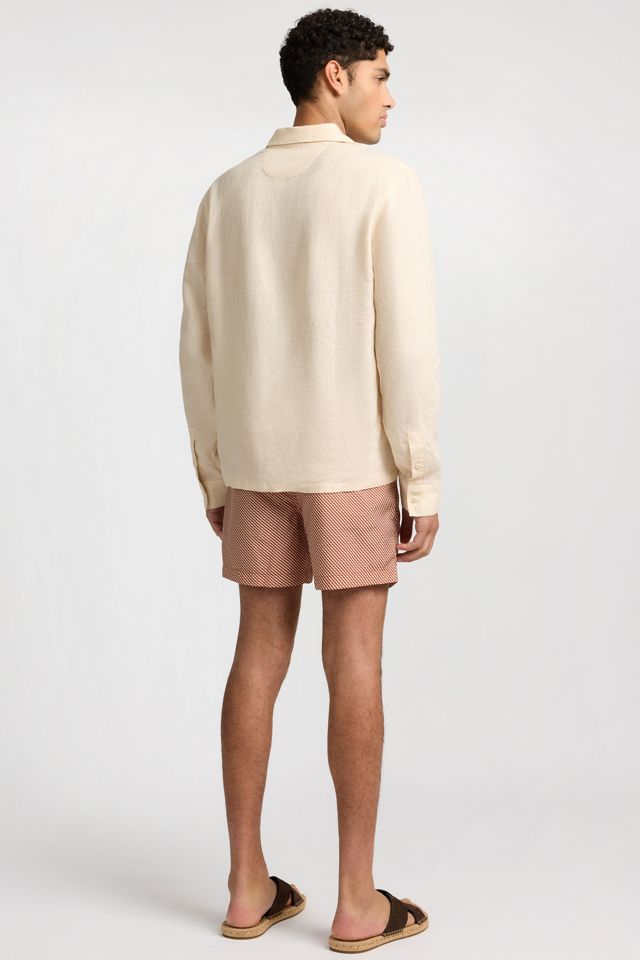 Onia Linen Long Sleeve Popover Shirt #3