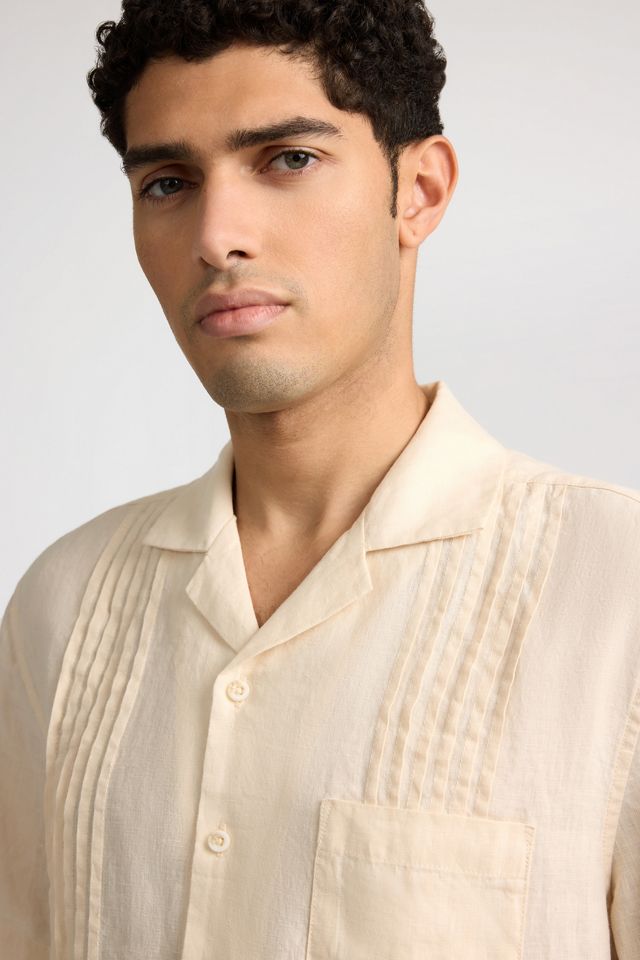 Onia Linen Pintuck Camp Shirt #3
