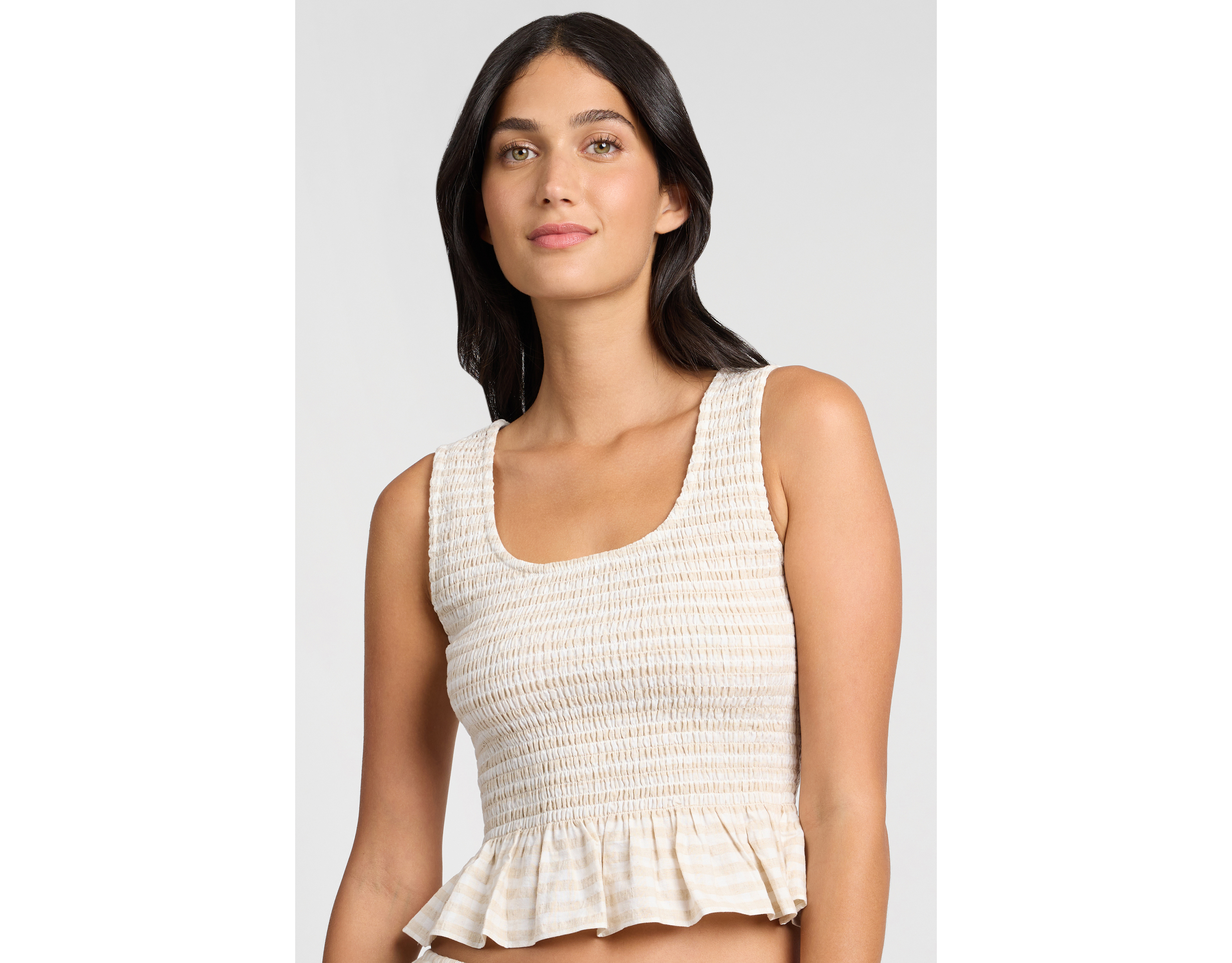 Onia Air Linen Smocked Tank
