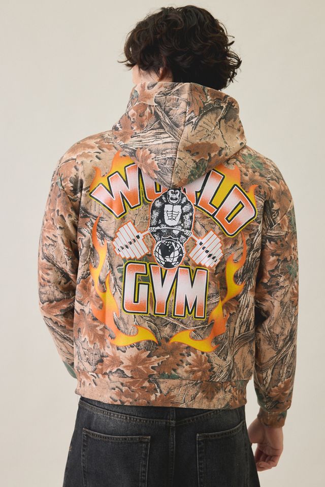 World Gym Graphic Camo Zip-Up Hoodie Sweatshirt #2