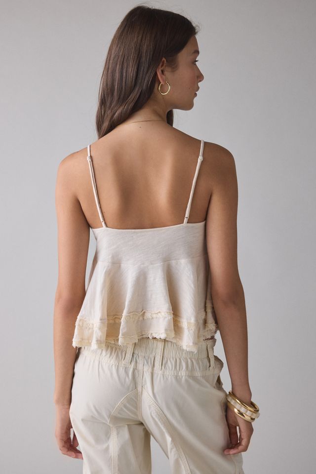 UO Luckiest One Lace Trim Babydoll Cami #4