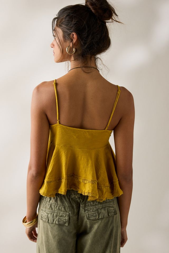 UO Luckiest One Lace Trim Babydoll Cami #2