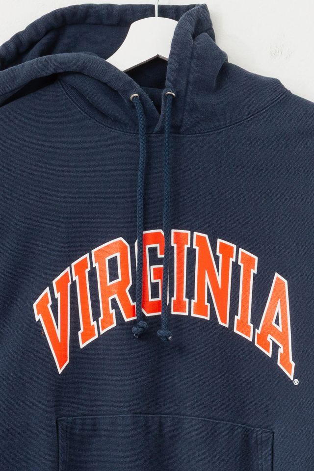 Vintage Y2K Champion Virginia Navy Blue Reverse Weave Spell Out
