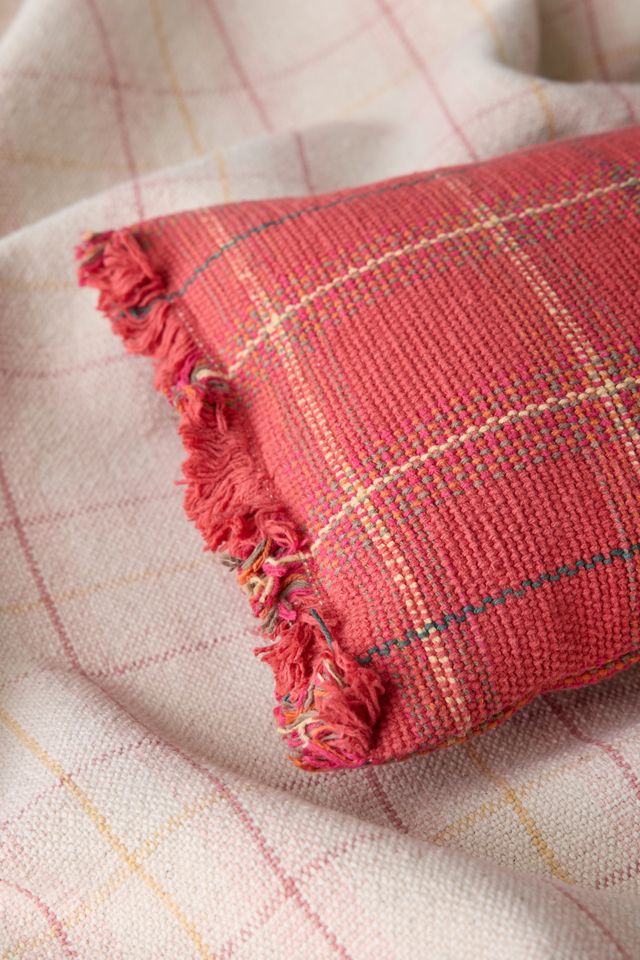 Lorena Canals Handloom Tartan Patterned Cushion & Throw Pillow #1