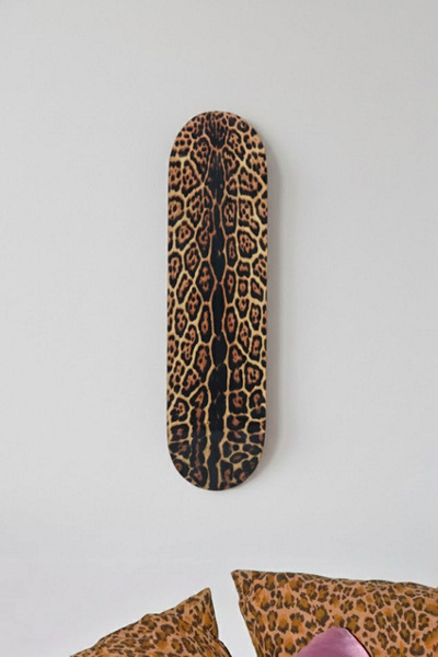 Manic Cherry Leopard Skateboard Wall Art