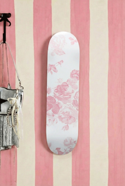 Manic Cherry Rose Garden Skateboard Wall Art