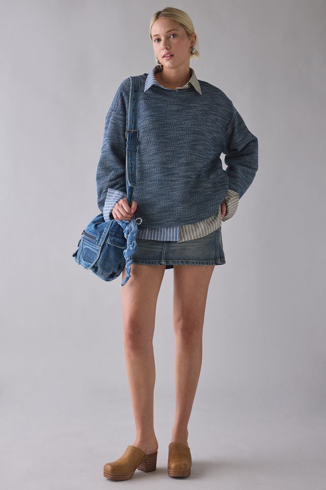 ReMADE By UO Remnants Marled Knit Drippy Sleeve Top #2