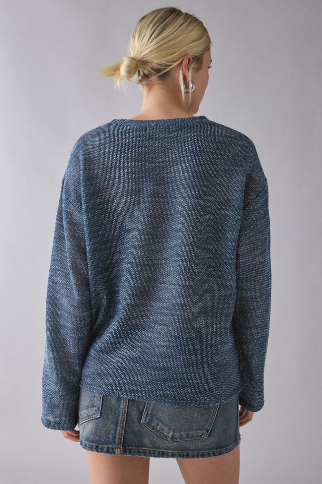 ReMADE By UO Remnants Marled Knit Drippy Sleeve Top #3