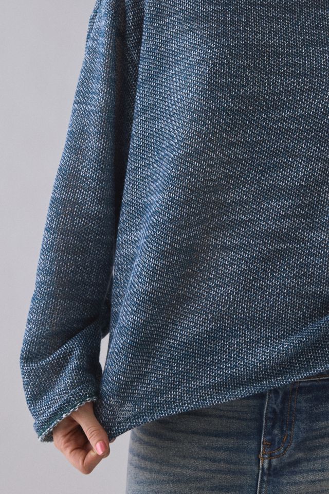 ReMADE By UO Remnants Marled Knit Drippy Sleeve Top #4