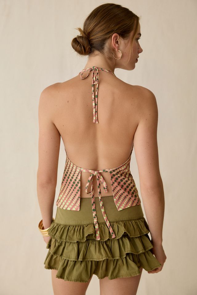 UO Mikah Tie-Back Cowl Halter Neck Top #1