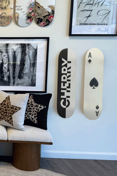 Manic Cherry Ace of Spades Skateboard Wall Art
