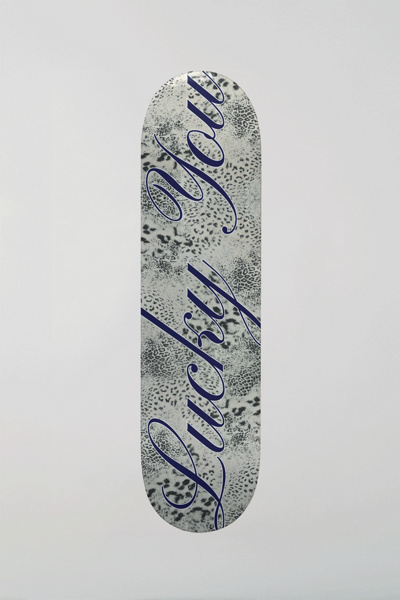 Manic Cherry Lucky You x Pretty in Blue Skateboard Wall Art