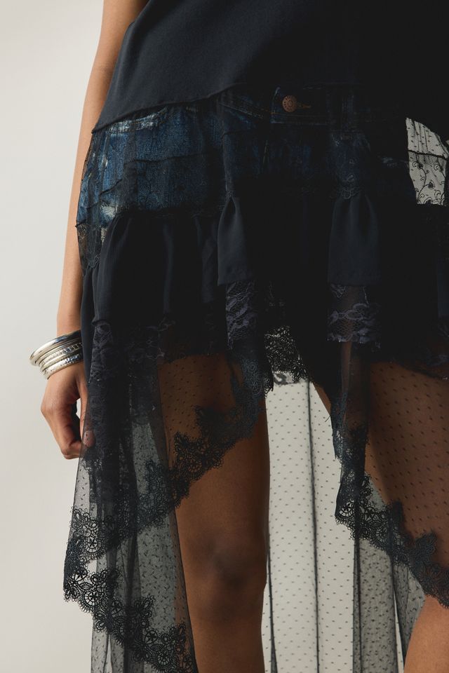 Kimchi Blue After Glow Tiered Mesh + Lace Maxi Tank Top #1