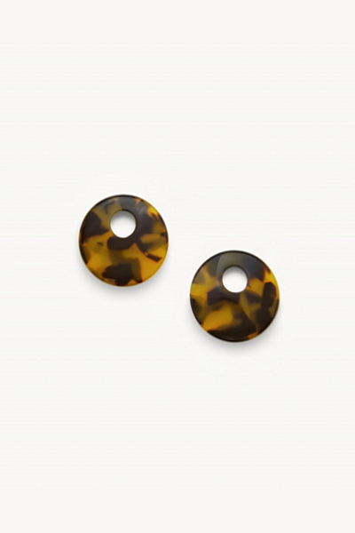 MACHETE Italian Acetate Chunky Disc Charms in Classic Tortoise, Women's at Urban Outfitters