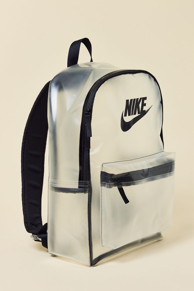 black nike backpack see through Heritage Crystal (25L) while the front pocket is ideal for quick access items like keys and phones Nike Heritage Transparent Bag Crystal