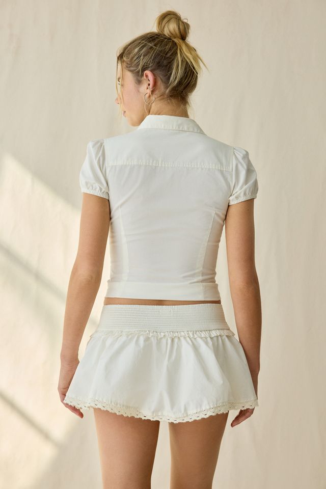 Mini jupe-short à volants avec bordure en dentelle Sunseeker Kimchi Blue #2