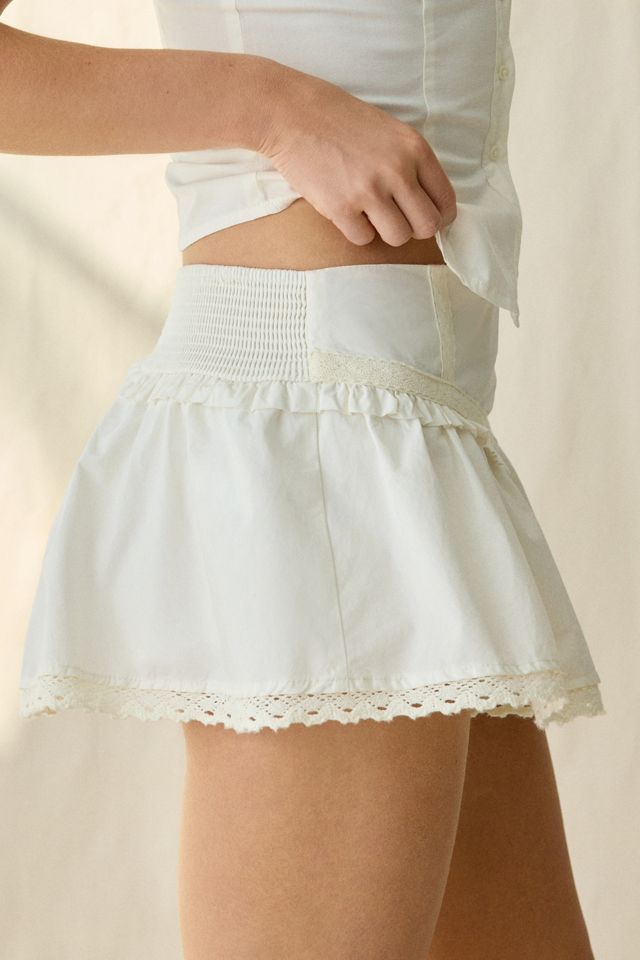 Mini jupe-short à volants avec bordure en dentelle Sunseeker Kimchi Blue #3