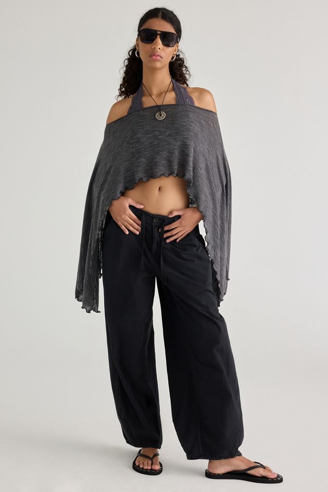 Out From Under Bella Swit Knit Cascading Off-The-Shoulder Poncho #3