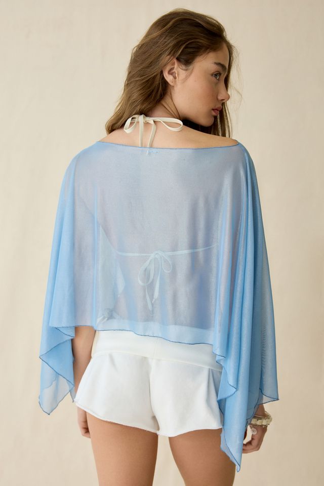 Out From Under Shimmer Sheer Mesh Poncho #1