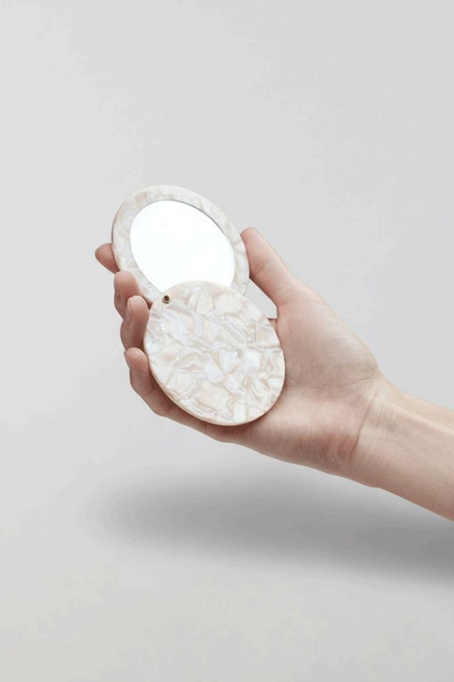 MACHETE Italian Acetate Circle Compact Mirror #1