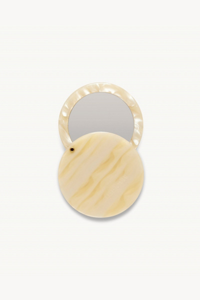 MACHETE Italian Acetate Circle Compact Mirror in Citrine at Urban Outfitters