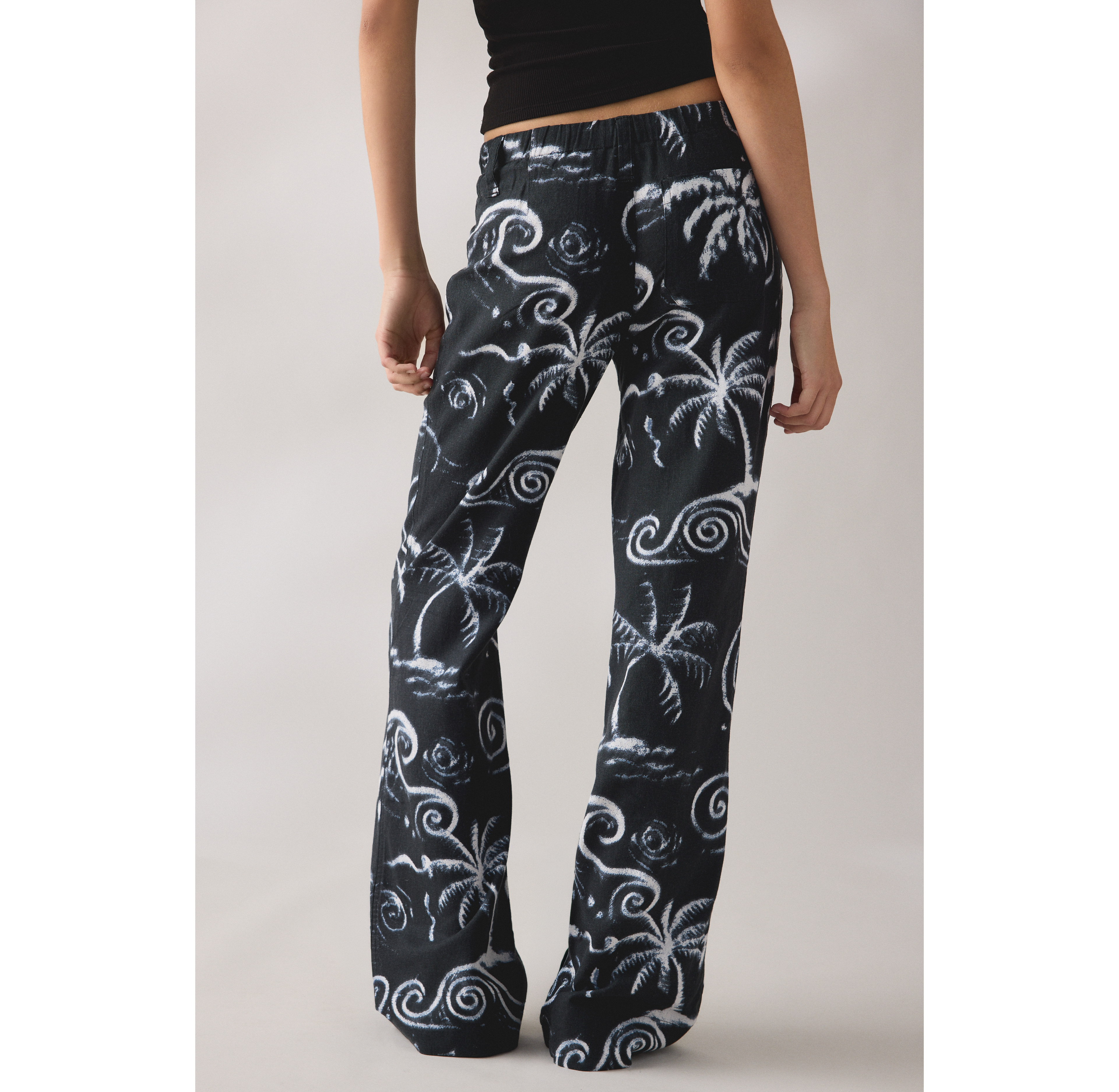 UO Newport Linen Straight Leg Pants
