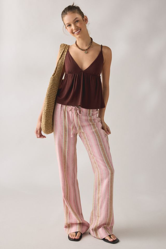 UO Newport Linen Straight Leg Pants #4