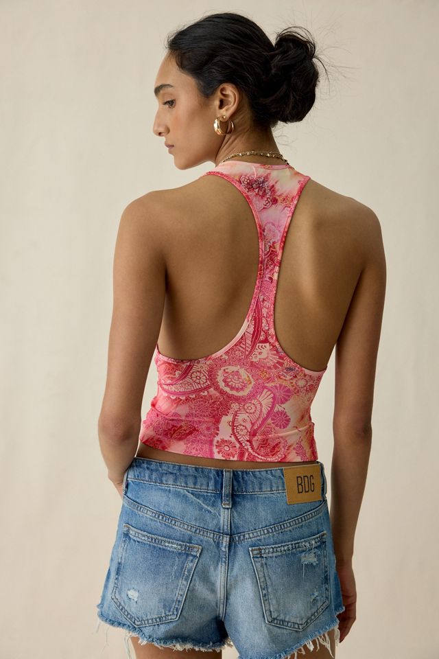 UO Sadee Plunging Wrap Cropped Tank Top #1