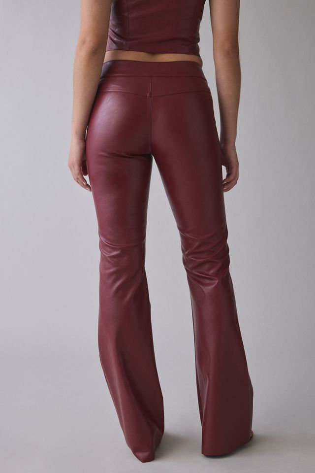 Pantalon évasé ceinturé en simili cuir Reika I.AM.GIA #1