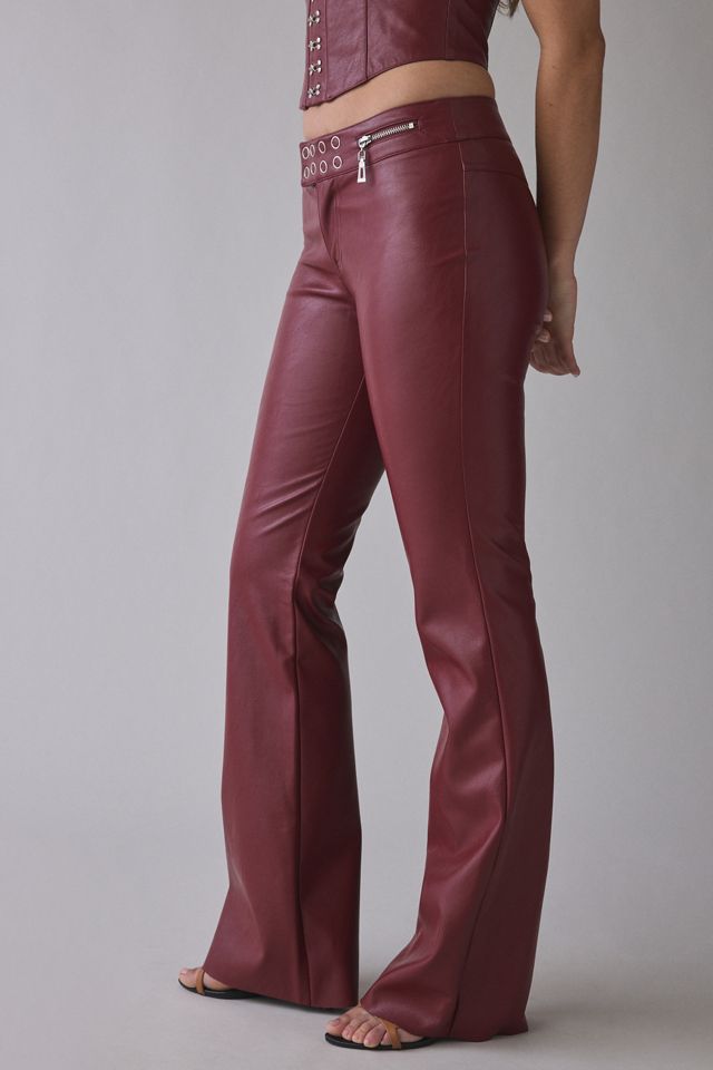 Pantalon évasé ceinturé en simili cuir Reika I.AM.GIA #2