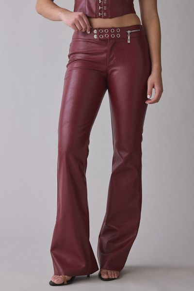 I.AM.GIA Reika Belted Faux Leather Flare Pants