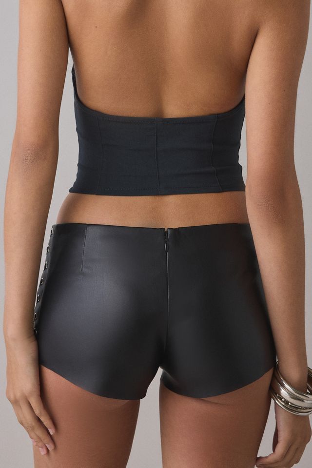 Micro-short taille basse en simili-cuir Ramona I.AM.GIA #2