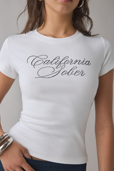 I.AM.GIA Odezia Rhinestone Graphic Baby Tee | Urban Outfitters