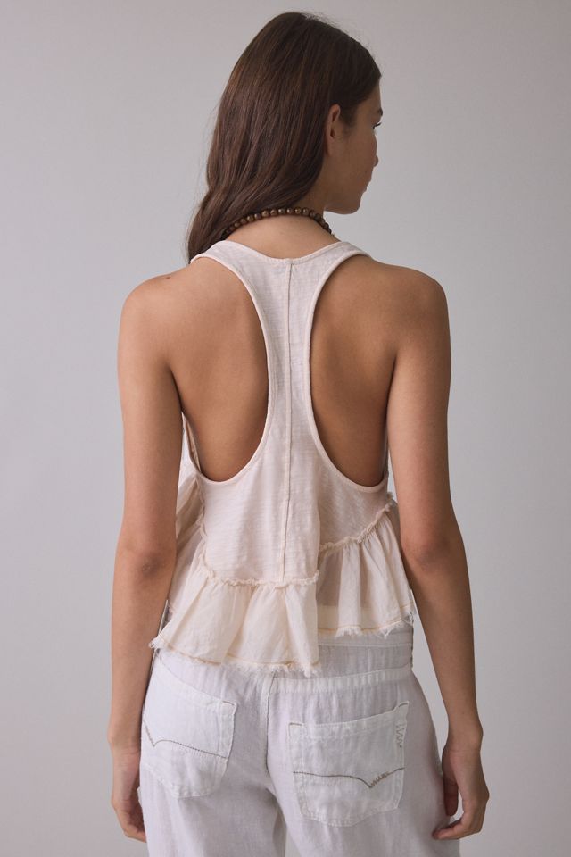 Camisole courte dos nageur à volants bords bruts Millie BDG #2