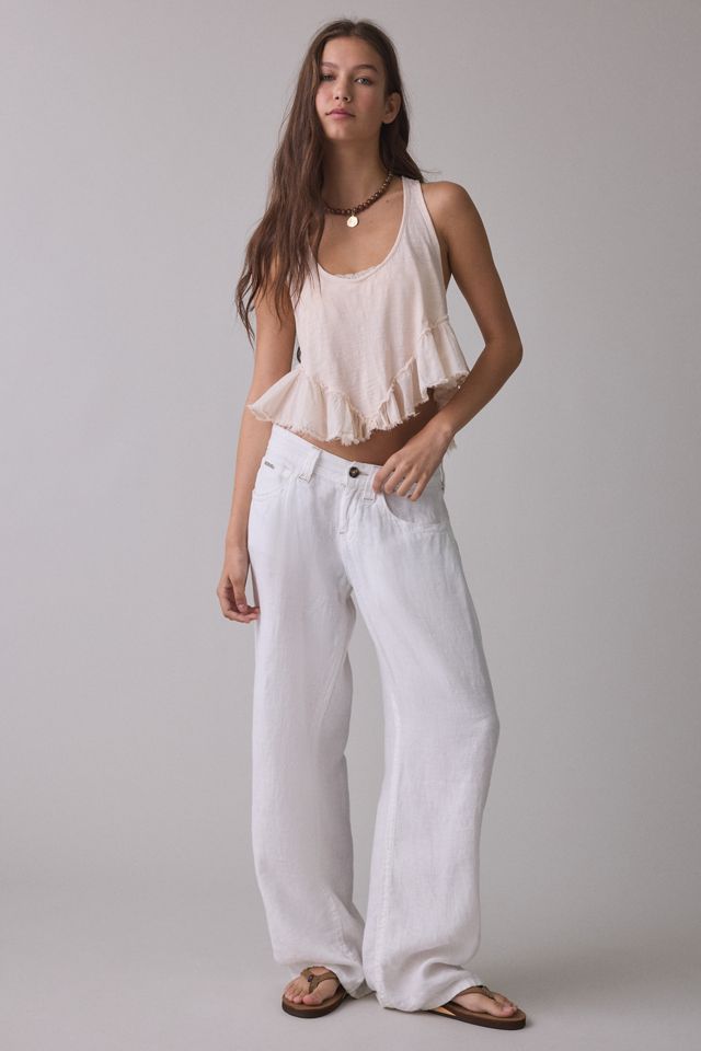 Camisole courte dos nageur à volants bords bruts Millie BDG #3