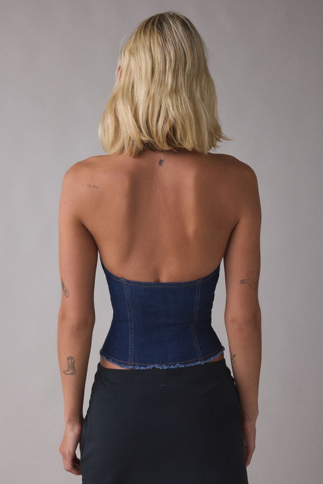 I.AM.GIA Mason Belted Denim Corset Top #1