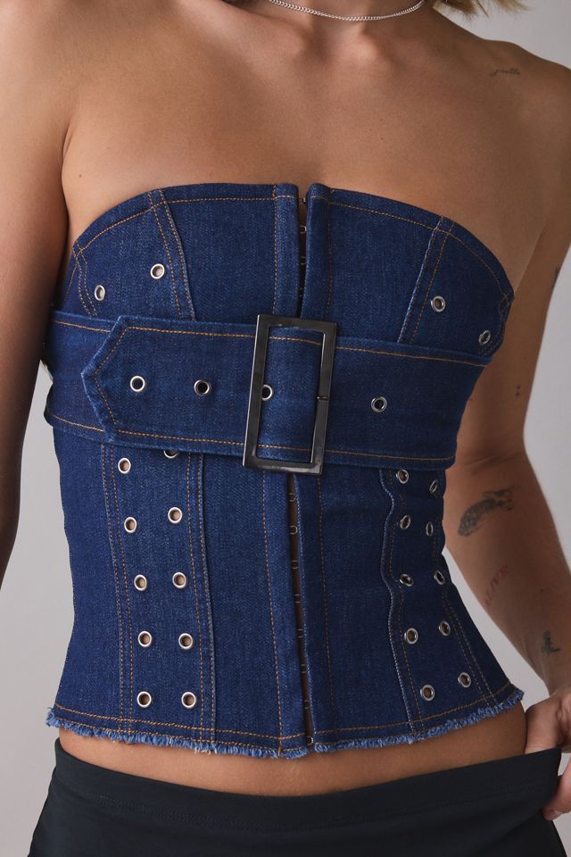 I.AM.GIA Mason Belted Denim Corset Top #2