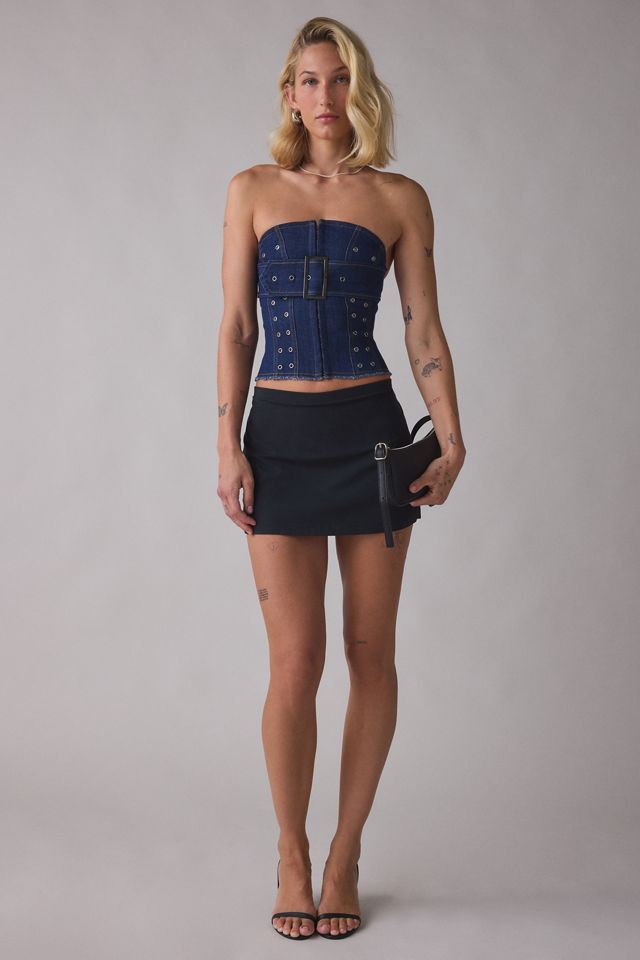 I.AM.GIA Mason Belted Denim Corset Top #4