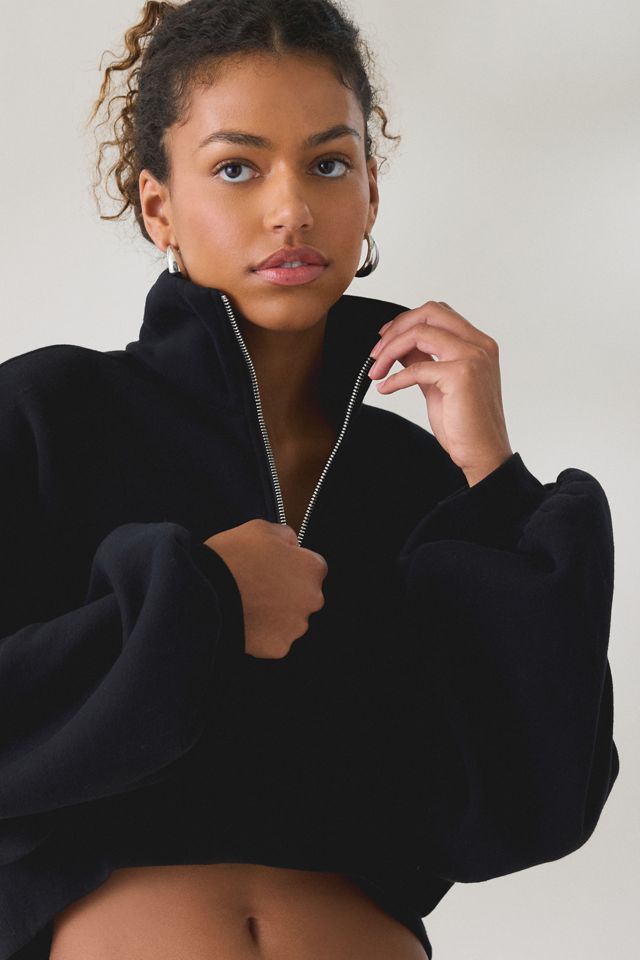 Out From Under Take It Easy Cropped Quarter Zip Pullover #4