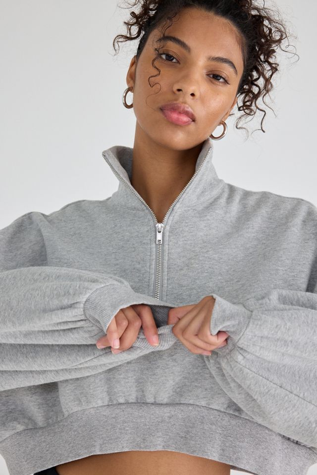 Out From Under Take It Easy Cropped Quarter Zip Pullover #3