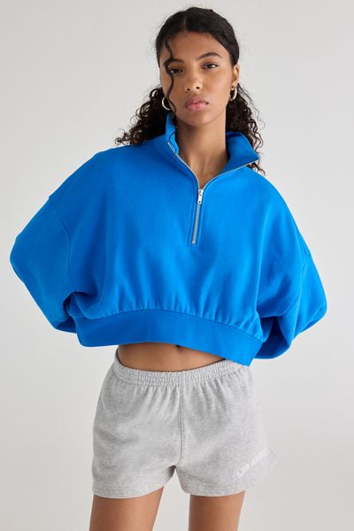 Out From Under Take It Easy Cropped Quarter Zip Pullover
