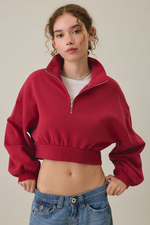 Out From Under Take It Easy Cropped Quarter Zip Pullover #1