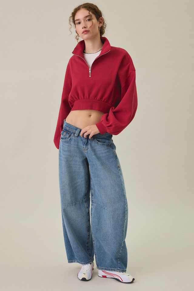 Out From Under Take It Easy Cropped Quarter Zip Pullover #2