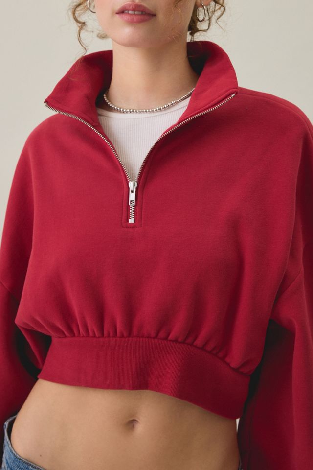 Out From Under Take It Easy Cropped Quarter Zip Pullover #3