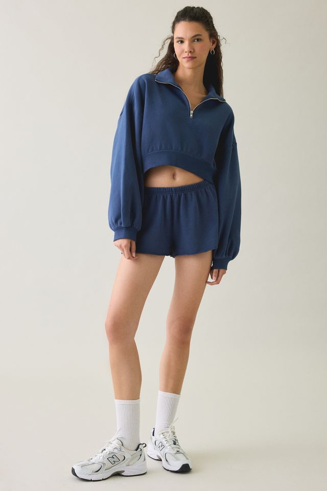 Out From Under Take It Easy Cropped Quarter Zip Pullover #1