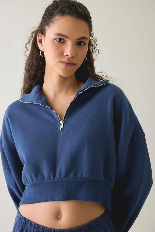 Out From Under Take It Easy Cropped Quarter Zip Pullover #2