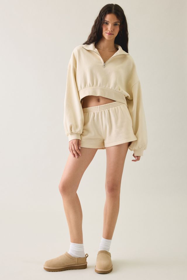 Out From Under Take It Easy Cropped Quarter Zip Pullover #1