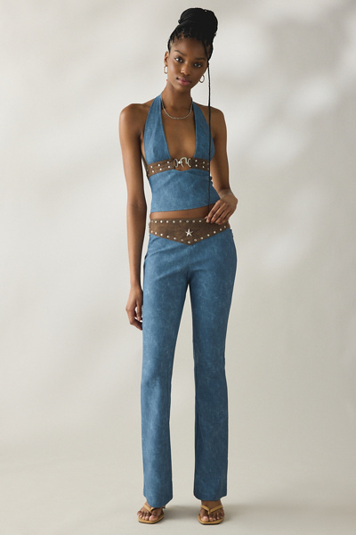 I.AM.GIA. Studded Faux Leather Bootcut Pants | Urban Outfitters Canada